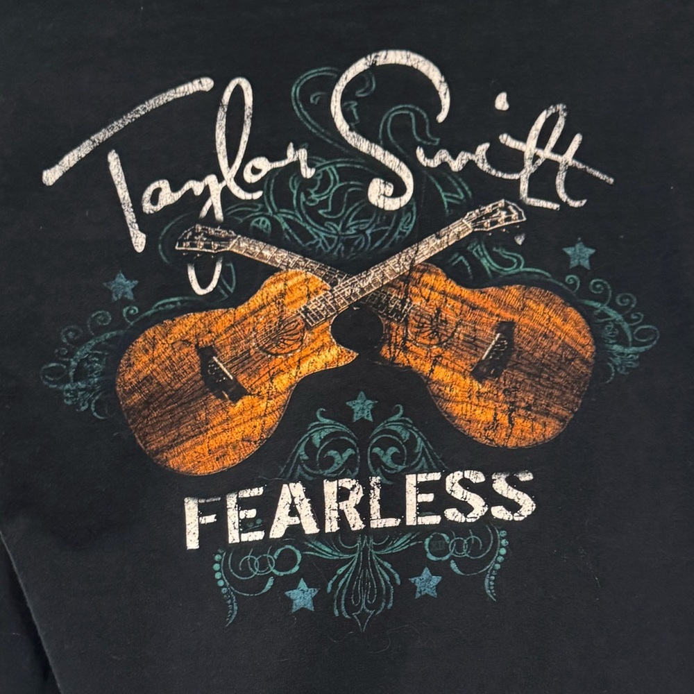 Vintage 2009 Taylor Swift Fearless Tour Merch Double-Sided T-Shirt size S